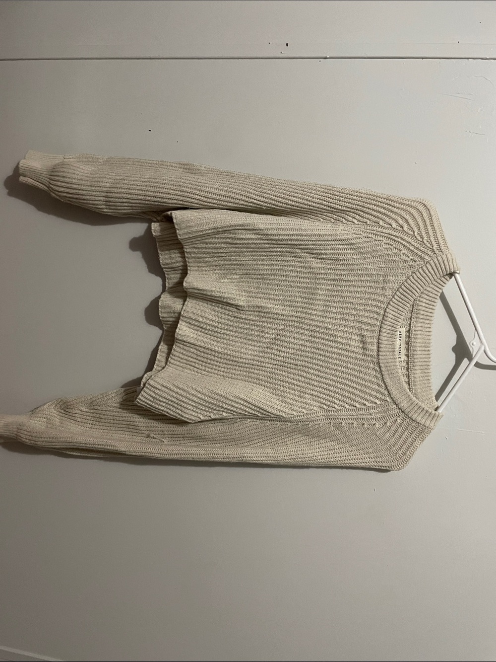 Aeropostale Cream Ribbed Sweater